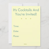 Conserver le calme Cocktail Party Invitation perso (Dos)