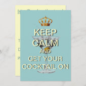 Conserver le calme Cocktail Party Invitation perso (Devant / Derrière)