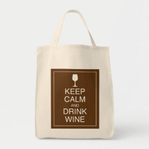 Conserver le calme et boire du vin - Sac fourre-to