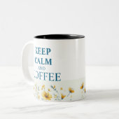 Conserver Le Calme Et Café Floral Design Café Mug (Devant gauche)