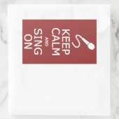 Conserver le calme et chanter sur les autocollants (Sac)