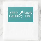 Conserver le calme et chanter sur les autocollants (Sac)