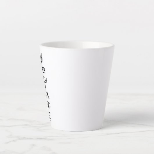 Conserver le calme et cuire les aliments Latte Mug (Devant)