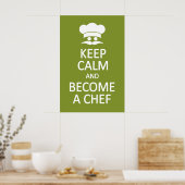 Conserver le calme et devenir un chef affiche pers (Cuisine)