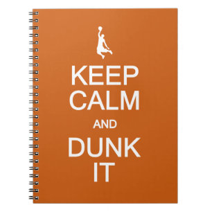 Conserver le calme et Dunk It carnet personnalisé