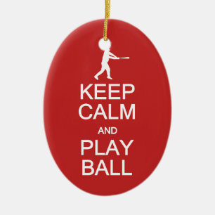 Conserver le calme et jouer Ball ornement personna