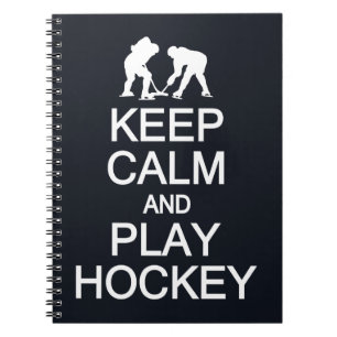 Conserver le calme et jouer Hockey carnet couleur 