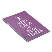 Conserver le calme et jouer Tennis carnet couleur (Côté Droit)