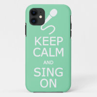 Conserver le calme et la chante sur le coque iphon