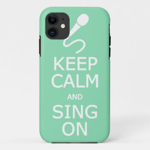 Conserver le calme et la chante sur le coque iphon