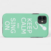 Conserver le calme et la chante sur le coque iphon (Dos (Horizontal))