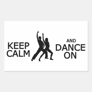 Conserver le calme et la danse sur les autocollant