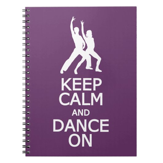 Conserver le calme et la danse sur un carnet de co (Devant)