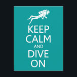 Conserver le calme et la plongée sur la carte post<br><div class="desc">Un grand cadeau pour un plongeur ! En utilisant la fonction "customiser", vous pouvez modifier (modifier) la couleur arrière - plan de cet élément et ajouter votre propre texte si vous le souhaitez. Voir mon magasin pour plus d'articles avec ce design.</div>