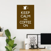 Conserver le calme et le café - affiche (Bureau à domicile)