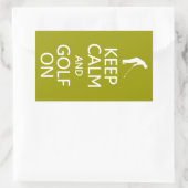 Conserver le calme et le golf Sur les autocollants (Sac)