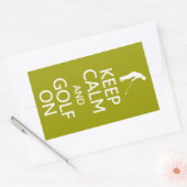 Conserver le calme et le golf Sur les autocollants (Enveloppe)