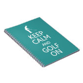 Conserver le calme et le golf sur un carnet couleu (Côté Droit)