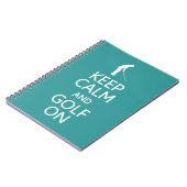 Conserver le calme et le golf sur un carnet couleu (Côté gauche)