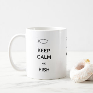Conserver le calme et le poisson café Mug