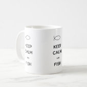Conserver le calme et le poisson café Mug (Devant gauche)