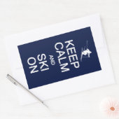 Conserver le calme et le ski sur les autocollants (Enveloppe)