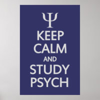 Conserver le calme et l'étude Psych poster personn