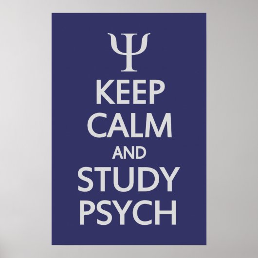 Conserver le calme et l'étude Psych poster personn (Devant)