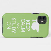 Conserver le calme et l'étude sur le coque iphone  (Dos (Horizontal))