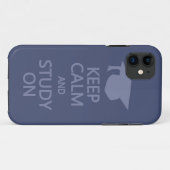 Conserver le calme et l'étude sur le coque iphone  (Dos (Horizontal))