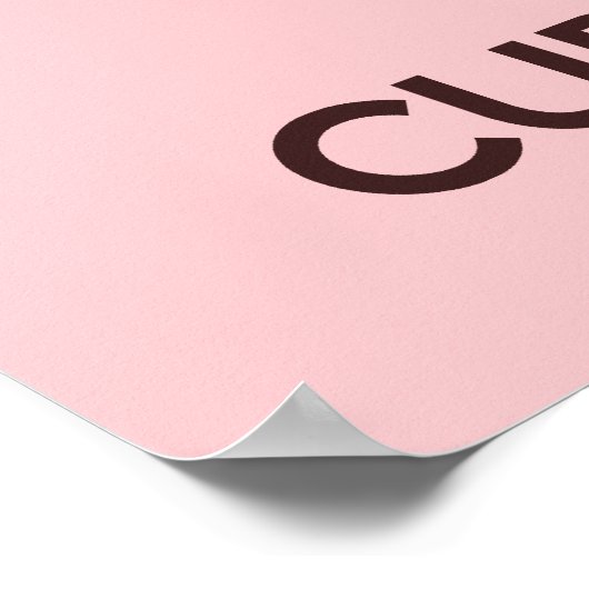 Conserver le calme et manger des gâteaux Poster (Coin)