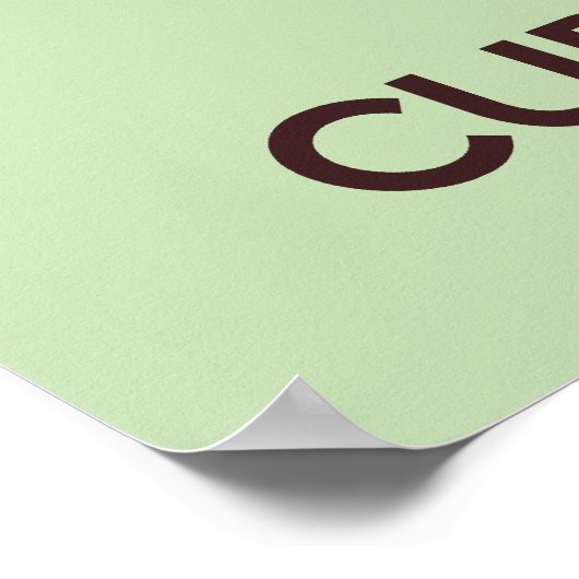 Conserver le calme et manger des gâteaux Poster (Coin)