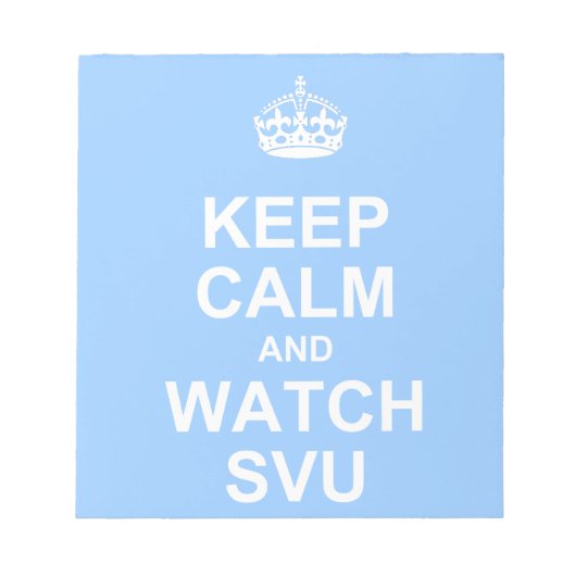 Conserver le calme et regarder le bloc-notes SVU (Devant)