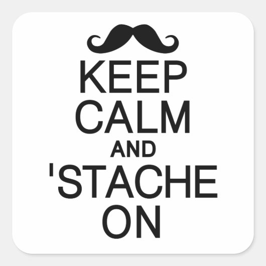 Conserver le calme et 'Stache sur les autocollants (Devant)