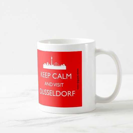 Conserver le calme et visiter Dusseldorf - - Mug (Droite)