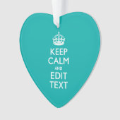 Conserver Le Calme Et Votre Texte Accent Turquoise (devant)