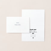 Conserver le calme Faire-part de grossesse à l'hui (Affichage)