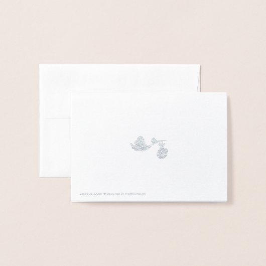 Conserver le calme Faire-part de grossesse à l'hui (Derrière avec enveloppe)