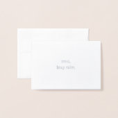 Conserver le calme Faire-part de grossesse à l'hui (Devant avec enveloppe)