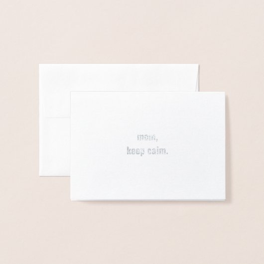 Conserver le calme Faire-part de grossesse à l'hui (Devant avec enveloppe)