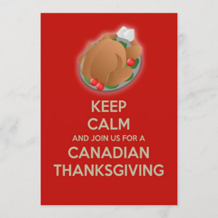 Conserver le calme Invitation Canadienne Thanksgiv