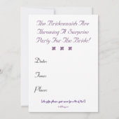 Conserver le calme Invitation de Fiançailles nupti (Dos)