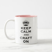 Conserver le calme rose personnalisé 11oz café Mug (Gauche)