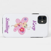 "CONSERVER LE SOURIRE" BUTTERFLY Coque-Mate coque  (Dos (Horizontal))
