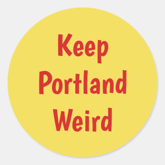 Conserver les autocollants Portland Weird (Devant)