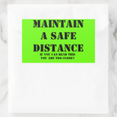 Conserver un autocollant de distance de sécurité (Sac)