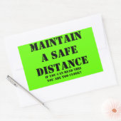 Conserver un autocollant de distance de sécurité (Enveloppe)