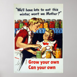 conservering en conservenindustrie in de Tweede W Poster