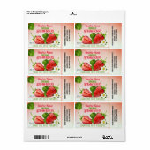 Conservering van aardbeienfruit etiket (Full Sheet)
