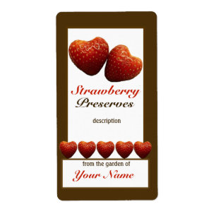 Conserves de fraises Confiture Étiquette 1